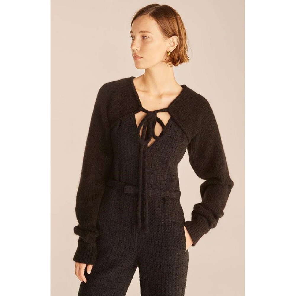 REBECCA TAYLOR Women's Ladies Chainette Shrug Size XS/S In Black